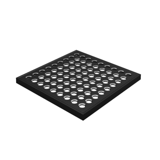 Grelha Quadrada Com Caixilho Latão 1919 Preto Fosco Fani 15cm - Imagem principal - 0521be90-e4ba-41d4-ac0f-1c664616b8aa