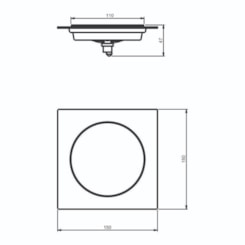 Grelha Quadrada De Pressão Inox 304 Cobre Matte Bl 15x15