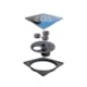 Grelha Quadrada Novii Polida Com Acessórios Linear Acessórios 15cm  - 33f2bead-c54e-4eca-80ce-ccc7c7764d72