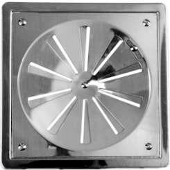 Grelha Quadrada Rotativa Com Caixilho Fabrimar 15x15cm