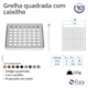 Grelha Quadrada sem Fecho e com Caixilho Cromado Fani 9,42cm - baf00c8d-7cac-428f-a479-cfdc0224bcde
