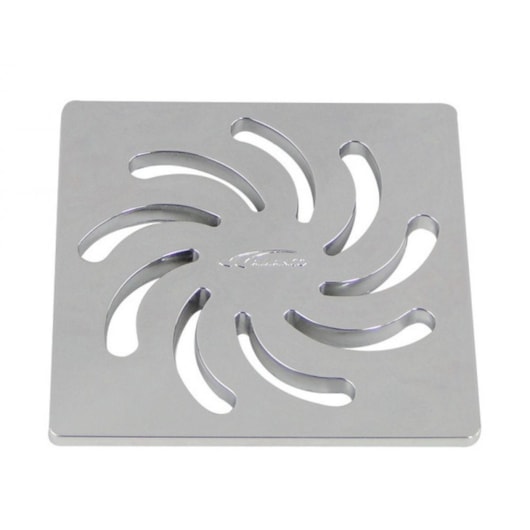 Grelha Quadrada Vórtice Abs 15cm Cromada Amanco - Imagem principal - ad916b28-e09a-49d2-9115-2e82563fe2bd