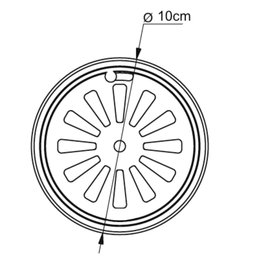 Grelha Redonda 100 0,6 304 Sem Polimento Docol - Imagem principal - 8a9d956a-6c77-4250-b6d4-bc75b76b5027