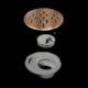 Grelha Redonda Elleve Cobre Rosé Linear Acessórios 10x10cm  - e33cf32c-8c86-48ce-91ff-d0019063b91c