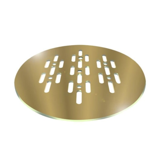 Grelha Redonda Elleve Gold Linear Acessórios 10x10cm  - Imagem principal - 859082e8-36ae-46fb-8ed0-f76f2b447ea1