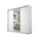 Guarda Roupa Melissa Glass 3 Portas Com Espelho Branco Carioca Móveis - a44438b3-053d-40a3-bae5-861d0867dd74
