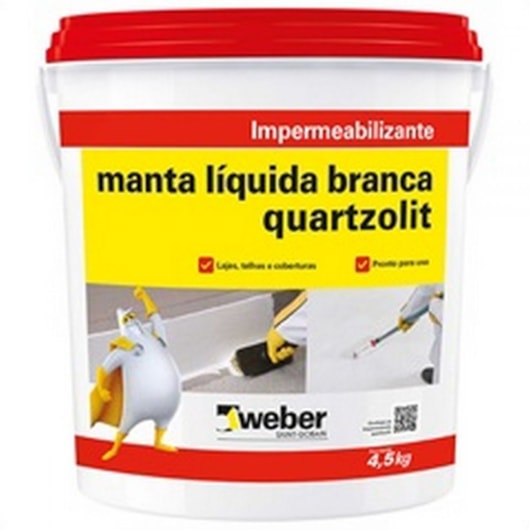Impermeabilizante Manta Líquida 4,5l Branco Quartzolit - Imagem principal - 74bd0d80-8737-44de-842e-bd886918471c