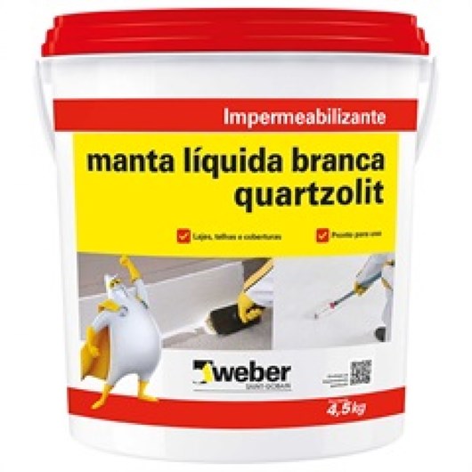 Impermeabilizante Manta Líquida 4,5l Branco Quartzolit - Imagem principal - 822ec12d-b109-4882-b8b6-7fe790cbb1c8