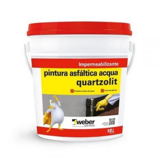 Impermeabilizante Pintura Asfáltica Acqua 18l Quartzolit - Imagem principal - ef4721d8-c79c-4066-848a-8bd0f0f35409