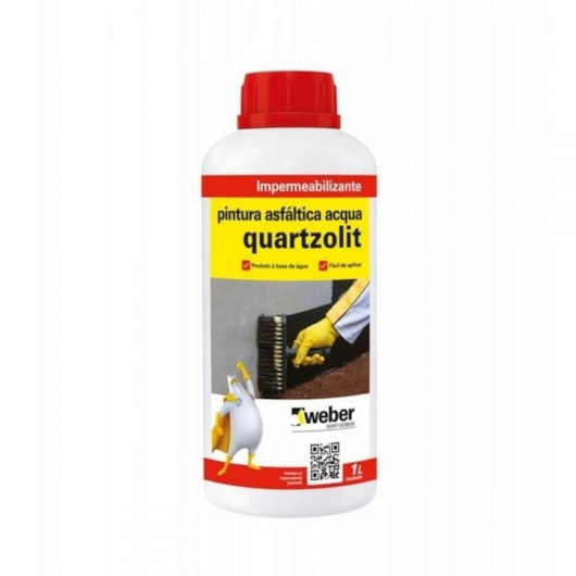 Impermeabilizante Pintura Asfáltica Acqua 1l Quartzolit - Imagem principal - c762d860-7f16-4484-aeea-b3f63a7a4bae