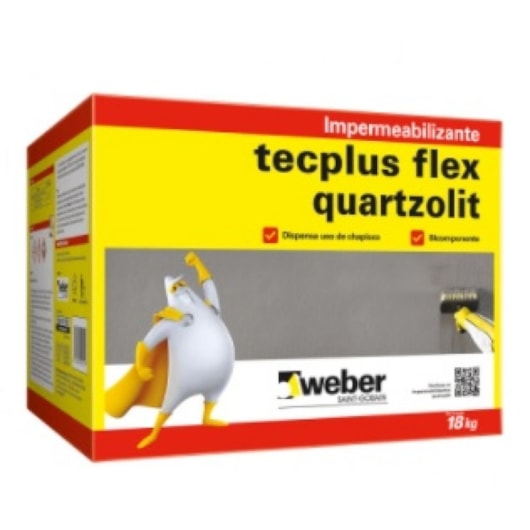 Impermeabilizante Tecplus Flex 18kg Quartzolit - Imagem principal - 2f4c8766-4b79-4353-82b7-783f0b01506a