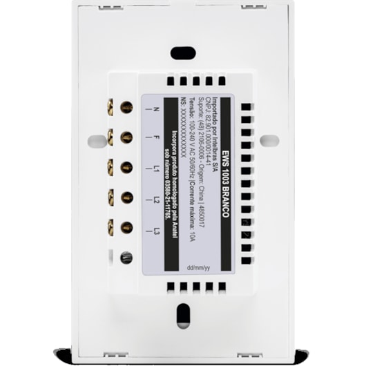 Interruptor Smart Touch Wifi Com 3 Teclas Intelbras - Imagem principal - 3e553da9-70f0-490e-b3ac-6c996f22a0d8