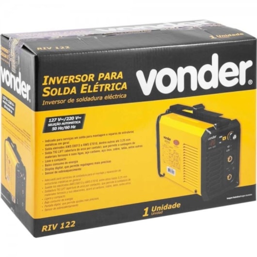 Inversor Digital Para Solda RIV 122 Bivolt Vonder - Imagem principal - dbd31ad0-5dc9-489d-9a12-5b641b8898d0
