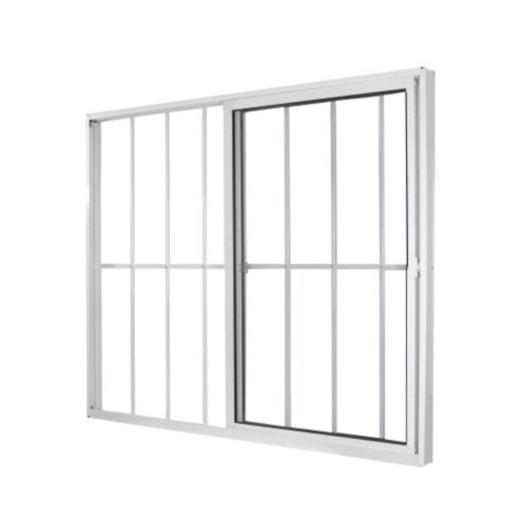 Janela De Alumínio 2 folhas Com Vidro Liso E Grade Soft Branco MGM 100x120cm - Imagem principal - 41cd7ec3-d06e-48d6-a9c1-d94b03028dc1