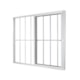 Janela De Alumínio 2 folhas Com Vidro Liso E Grade Soft Branco MGM 100x120cm - b2727766-d679-4076-94f3-d1867701428c