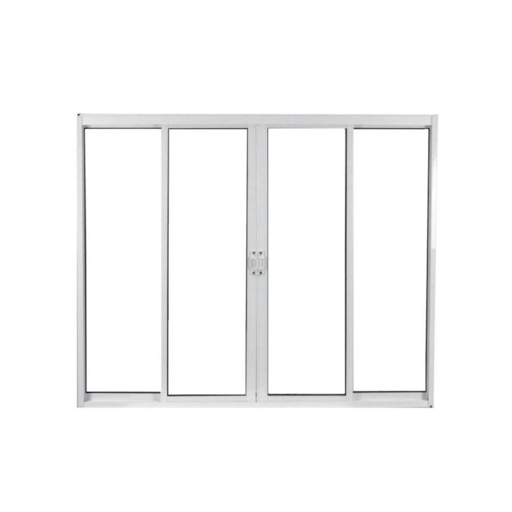 Janela De Correr Alumínio 4 Folhas Vidro Liso Branco MGM 120x150cm