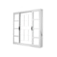 Janela De Correr Em Aço 4 Folhas Vidro Liso E Grade Quadrada Branco MGM 100x120x12cm - 4649cba1-02e1-4c12-ae50-e79e6dff5dc7