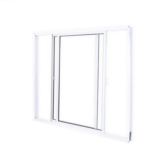 Janela De Correr Soft 2 Folhas Móveis Vidro Liso Embalagem Plástica Branco MGM 100x120 cm - Imagem principal - 4206aea8-e196-4ce0-97b7-27a9efbfb3ee