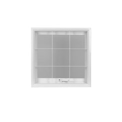 Janela Máximo Ar 1 Seção Grade Quadriculada Vidro Liso Branco MGM  50x50 cm