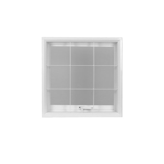 Janela Máximo Ar 1 Seção Grade Quadriculada Vidro Liso Branco MGM  50x50 cm - Imagem principal - 35c0e360-35f2-4baa-952a-d62a63861f3d