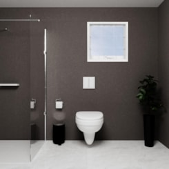 Janela Máximo Ar 1 Seção Grade Quadriculada Vidro Liso Branco MGM 50x50cm