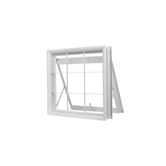 Janela Máximo Ar 1 Seção Grade Quadriculada Vidro Liso Branco MGM 50x50cm - Imagem principal - f69fe012-8168-4517-a5ca-75c5db653a80