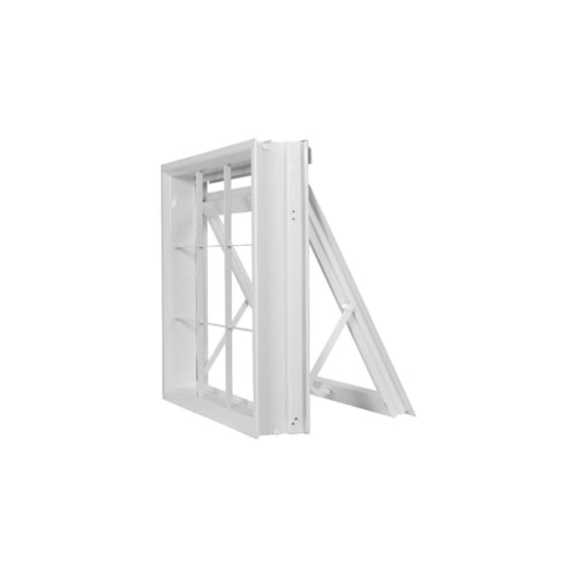 Janela Máximo Ar 1 Seção Grade Quadriculada Vidro Liso Branco MGM 50x50cm - Imagem principal - ed0c9fe7-aee1-47fa-90d7-8086a151b17c