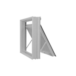 Janela Máximo Ar De Aço 1 Seção Vidro Mini Boreal Branco MGM 60x80cm