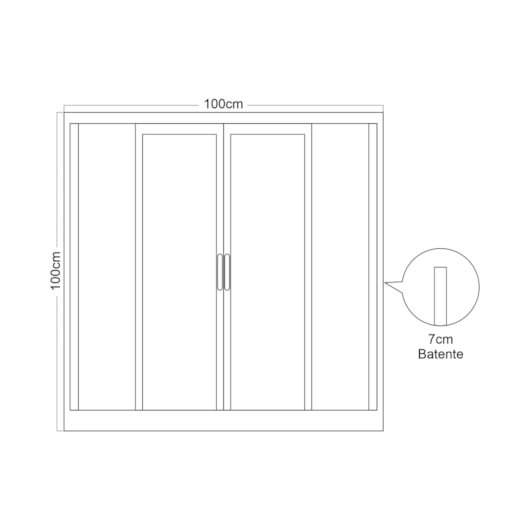 Janela Veneziana 4 Folhas Branco MGM 100x100cm - Imagem principal - e3024832-9491-47d6-a4ad-9ab17dda3d73