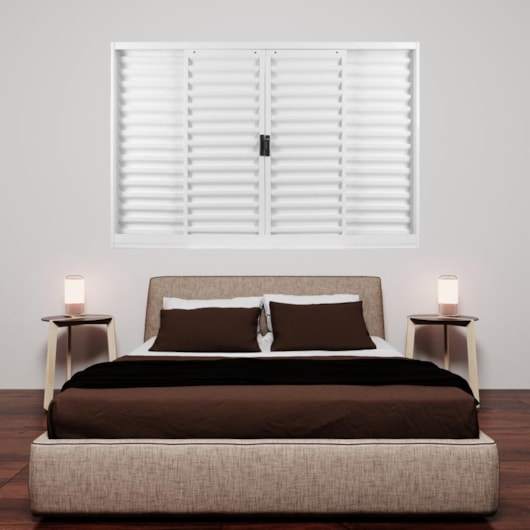 Janela Veneziana 4 Folhas Branco MGM  100x120cm - Imagem principal - 3ee79947-c909-4d8a-9cde-f67b0e87ff83