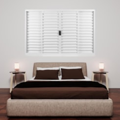 Janela Veneziana 4 Folhas Branco MGM  100x120cm