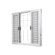 Janela Veneziana 6 Folhas Grade Quadriculada Com Vidro Aço Minas Sul Branco MGM 100x200x12cm - 989f3c3b-908a-4f37-8db5-a6cbb1c42f04
