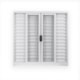 Janela Veneziana 6 Folhas Grade Quadriculada Com Vidro Aço Minas Sul Branco MGM 100x200x12cm - 994373a3-c5c0-4de4-9d68-f46c87c959c6