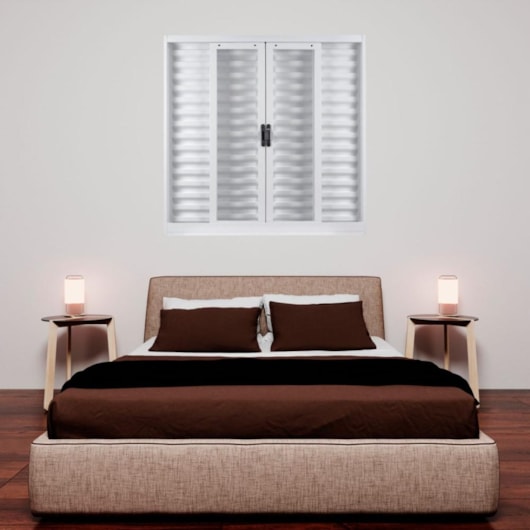 Janela Veneziana 6 Folhas Sem Vidro Aço Minas Sul Branco MGM 120x200x12cm - Imagem principal - cc4407a4-93ae-44a1-815a-f717fc84e835