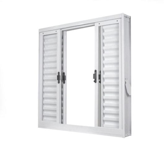 Janela Veneziana 6 Folhas Sem Vidro Aço Minas Sul Branco MGM 120x200x12cm - Imagem principal - 7340d2bb-f2ea-485a-8110-6262fdbf5d2f