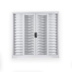 Janela Veneziana 6 Folhas Sem Vidro Aço Minas Sul Branco MGM 120x200x12cm