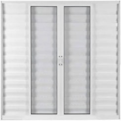 Janela Veneziana 6 Folhas Soft Vidro Mini Boreal Branco MGM 100x120cm