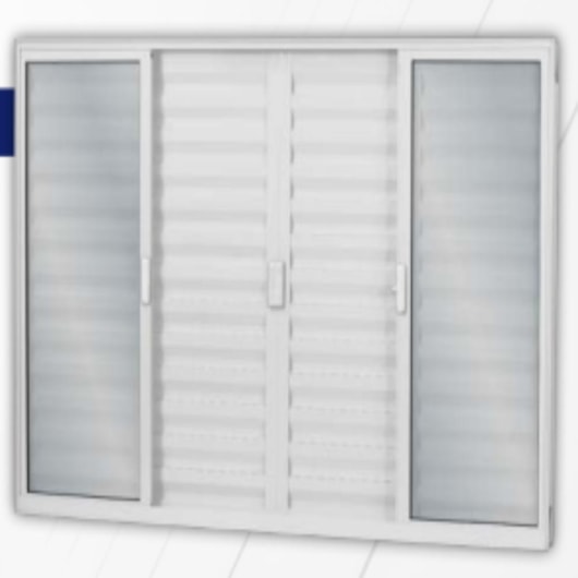 Janela Veneziana 6 Folhas Soft Vidro Mini Boreal Branco MGM 100x150cm - Imagem principal - fc53fb1e-c30d-45e0-82b1-3245a8160bbc