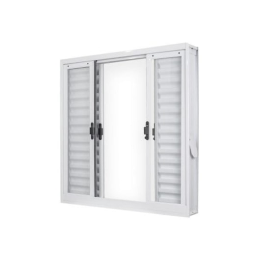 Janela Veneziana 6 Folhas Vidro Liso Aço Minas Sul Branco MGM 100x150x12cm - Imagem principal - 49cd1154-a631-4cf2-8dc5-f79f2f0d9e40