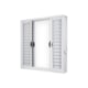 Janela Veneziana 6 Folhas Vidro Liso Aço Minas Sul Branco MGM 100x150x12cm - 41a2c2ff-625b-457b-8a6c-11d965a937fd