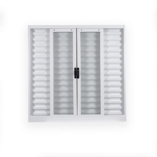 Janela Veneziana 6 Folhas Vidro Liso Aço Minas Sul Branco MGM 100x150x12cm - Imagem principal - 7195baaa-d718-4532-9cf8-ef2a2c917a83