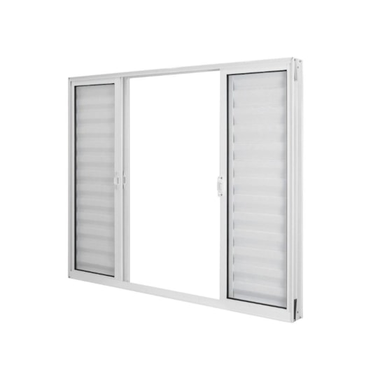 Janela Veneziana 6 Folhas Vidro Liso Alumínio Soft Branco MGM 120x150cm - Imagem principal - 67e736f5-22f1-4da7-9387-e324acc2745e