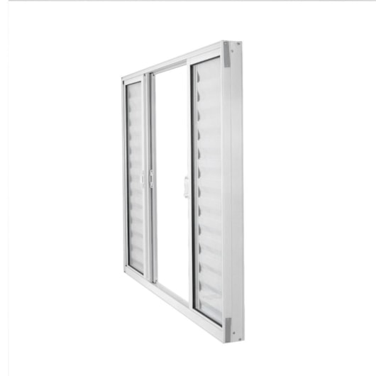 Janela Veneziana 6 Folhas Vidro Liso Alumínio Soft Branco MGM 120x150cm - Imagem principal - f76aef16-5ecc-483e-8e49-16389948c4d4