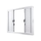 Janela Veneziana 6 Folhas Vidro Liso Minas Sul Aço Branco MGM 120x200cm - 578eab09-33d0-45b0-b3e4-321dce702fdc