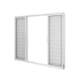 Janela Veneziana De Alumínio 6 Folhas Vidro Liso Soft Branco MGM 100x150cm - a0a3d252-725e-4ea8-8f59-712737538595