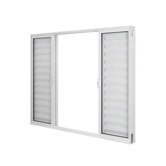 Janela Veneziana De Alumínio 6 Folhas Vidro Liso Soft Branco MGM 100x150cm - Imagem principal - 4c3ee876-bd50-4a79-b63d-322af5bd7da0