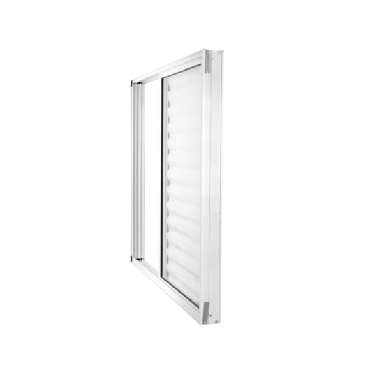 Janela Veneziana De Correr 3 folhas e 1 Fixa Vidro Liso Soft Branco MGM 100x100cm - Imagem principal - 9e21e13a-1a62-410d-a725-1e9e2792be6b