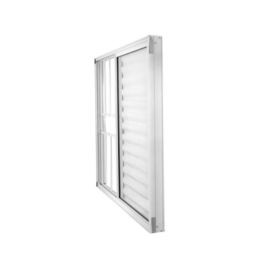Janela Veneziana De Correr 3 folhas e 1 Fixa Vidro Liso Soft Plus Branco MGM 100x100cm - Imagem principal - 3765afa2-542b-415e-90b9-d78af0e6d1e7