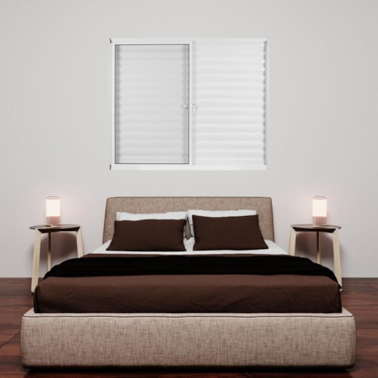 Janela Veneziana De Correr 3 folhas e 1 Fixa Vidro Liso Soft Plus Branco MGM 100x150cm - Imagem principal - 59bc16af-6096-484d-9ac2-275d5159f615