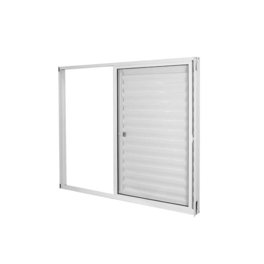 Janela Veneziana De Correr 3 folhas e 1 Fixa Vidro Liso Soft Plus Branco MGM 100x150cm - Imagem principal - e6640cd2-cedb-4fff-a6f3-e00ce2a1ed1e